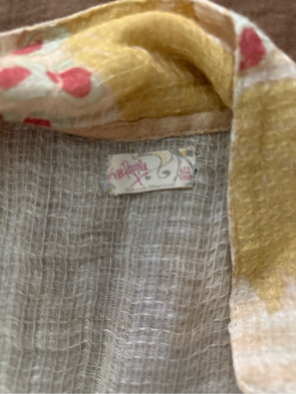 Lightweight Yellow and Pink Floral Top
